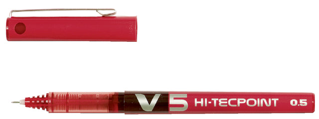 Pilot - Rollerpen pilot hi-tecpoint bx-v5 f rood | 12 stuks