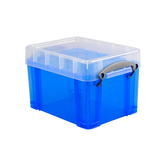 Really Useful Box - Box opbergdoos 3 liter, transparant blauw