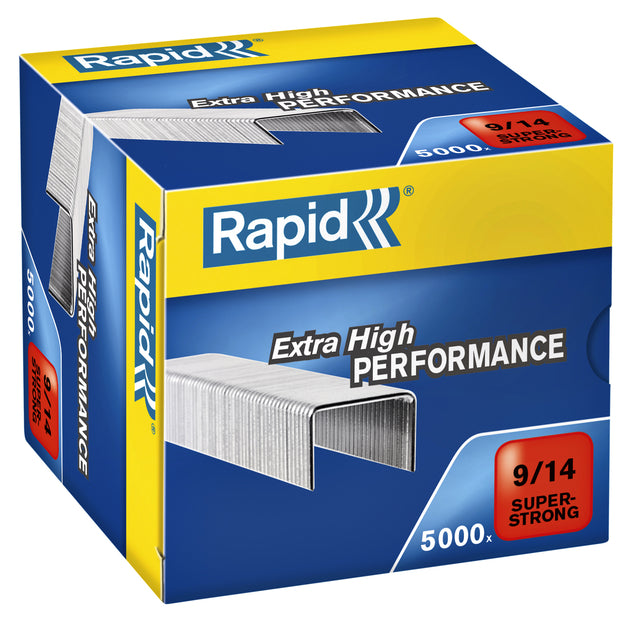 Rapid - SuperStrong Staples 9/14, galvanisé, boîte de 5000 pièces