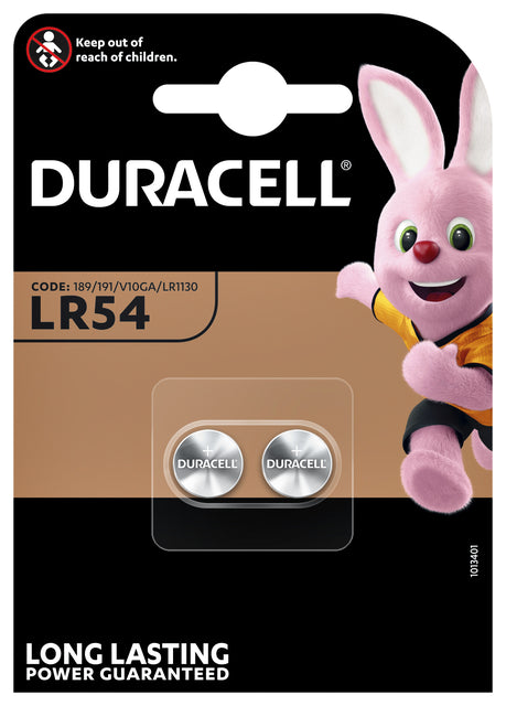 Duracell - knoopcel Electronics LR54, blister van 2 stuks