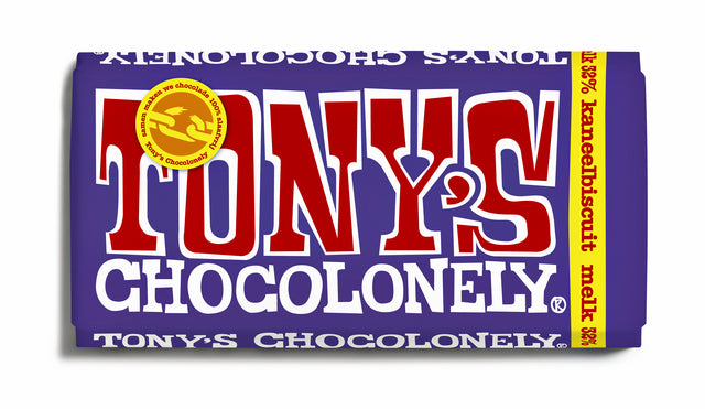 Tony's Chocolonely - Melk kaneelbiscuit 180gr | 15 stuks