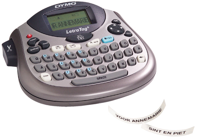 Dymo - beletteringsysteem LetraTag LT-100T, inclusief 1 LT-e, qwerty