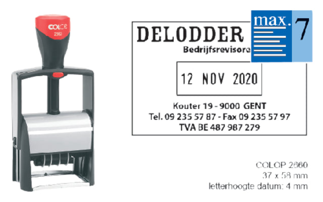 Colop - Word -Date Stamp 2660 Personnalisable 36x56