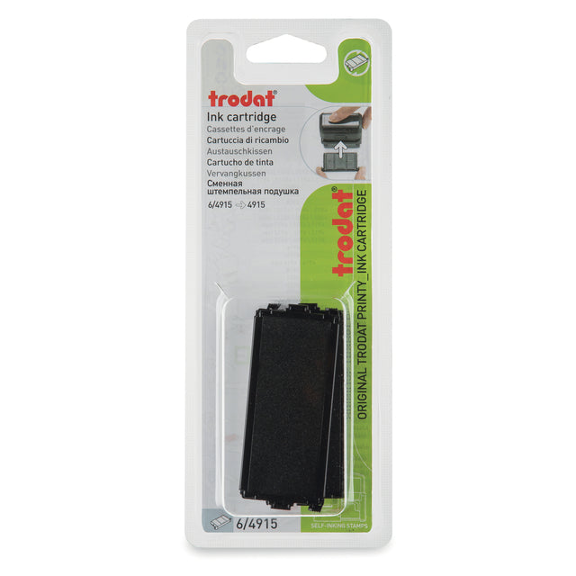 Trodat - coussin de remplacement noir, pour tampon 4915, blister avec 2 pièces