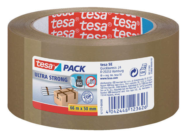 TESA - Pack Ultra Strong, FT 50 mm x 66 m, PVC, marron