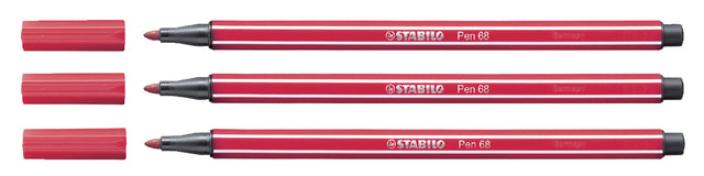 Stabilo - Viltstift pen 68/50 m donkerrood | 10 stuks