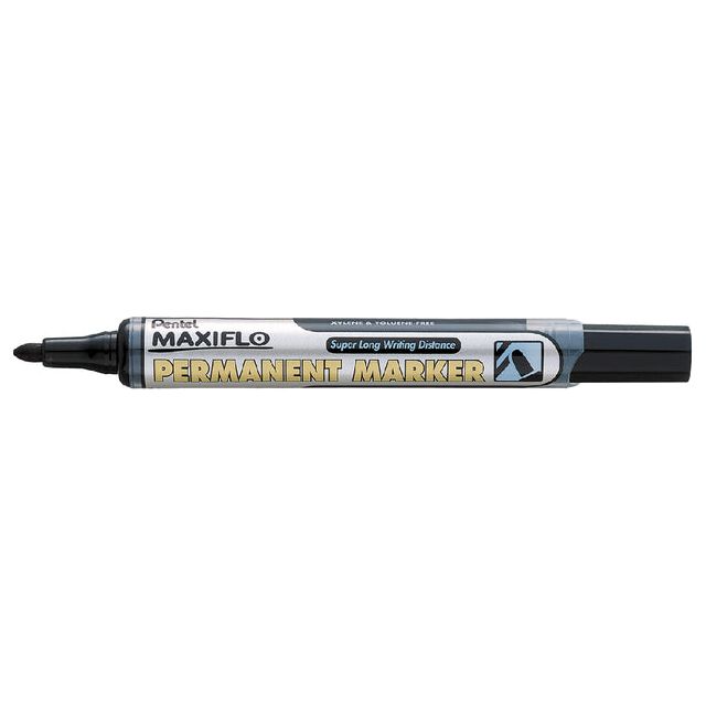 Pentel -Filz -Tip Pen NLF50 Maxiflo rund schwarz 1,5-3mm | 12 Stücke