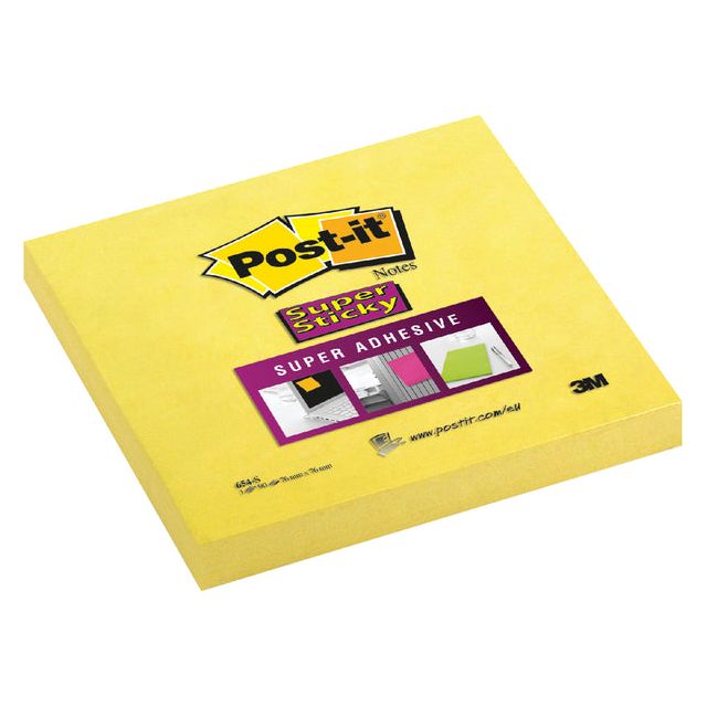 Post-it - Memoblok 3m  654s 76x76mm ss geel