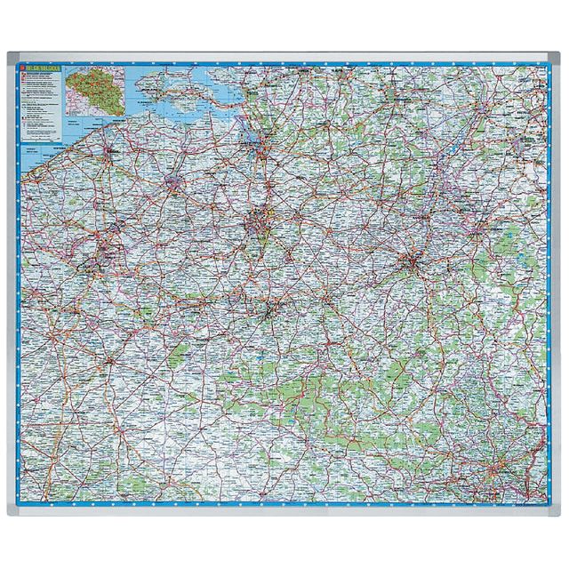 Legamaster - Landkaart  belgie 101x121 beschr/magn