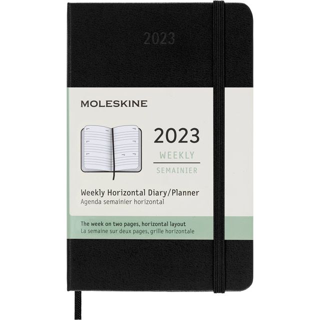 Agenda 2021 Moleskine 12 Monate Tasche hart schwarz