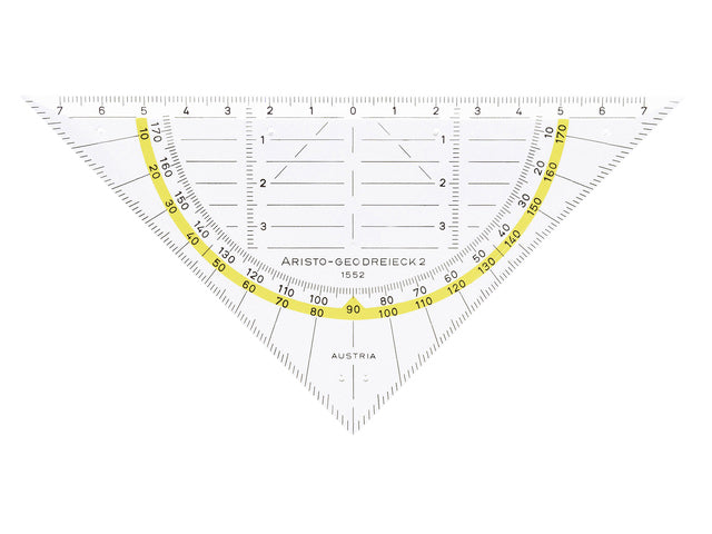 ARISTO - GEO -RIANGE 1552 160 mm transparent mit gelbe Kante