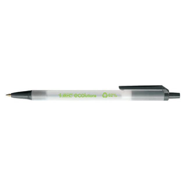 BIC ECOLUTIONS - BALLPEN ECOLUTIONS CLIC STIC MIDE NOIR | 50 pièces