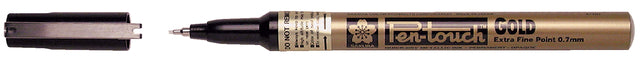 Sakura-Felt-Tip Pen-Touch EF Gold 1-2mm