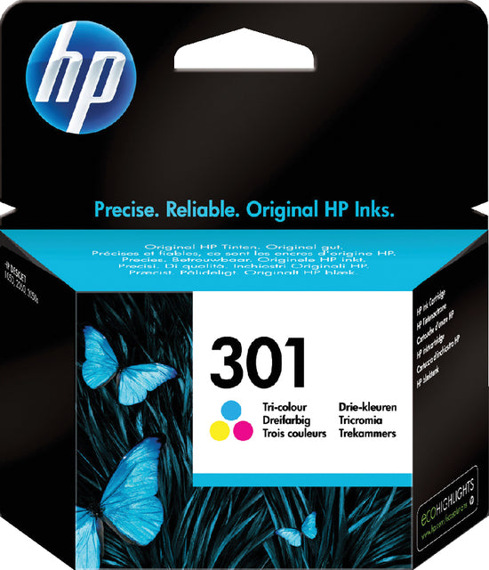 HP - inktcartridge 301, 165 pagina's, OEM CH562EE, 3 kleuren