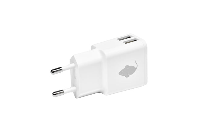 Greenmouse - Greenmouse Dual Charger 2 x USB -A, blanc