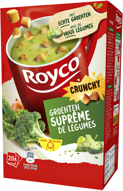 Royco - Minute Soup groentensuprême met croutons, pak van 20 zakjes