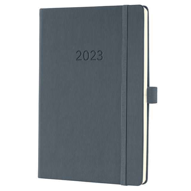 Agenda 2023 SIGEL Conceptum A5 7 jours / 2 pages gris foncé