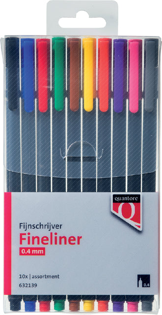 Quantore - Fineliner Assorti Blister von 10 Teilen