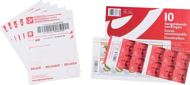 Quantore - Kit enregistré en Belgique de Postzegel 10 pièces