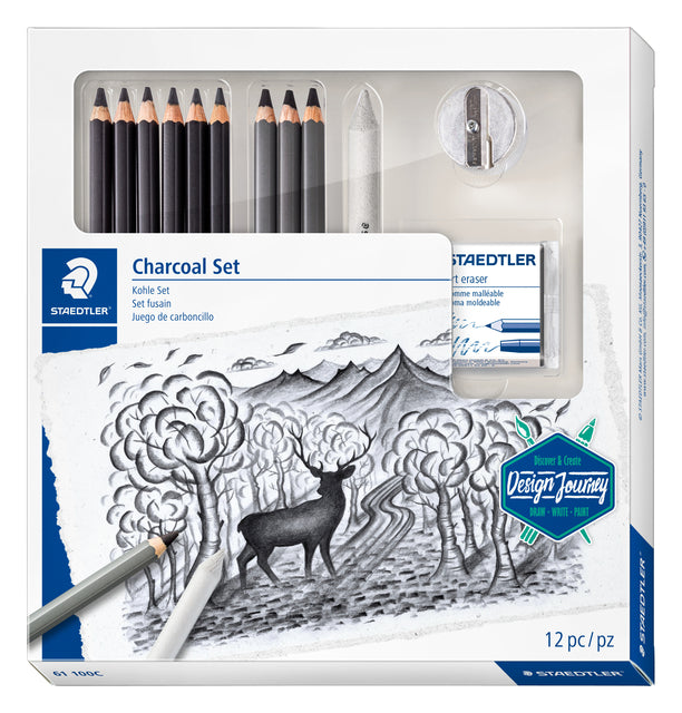 Staedtler - Charcoal Crayer Set Design Journey 12-Chice | 4 pièces