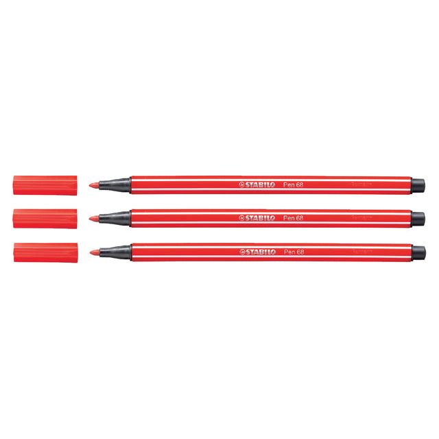 Stabilo - Pen 68 Felt -Tip Pen, Carmine Red