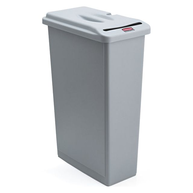 Rubbermaid - Contaiteur de déchets Slim Jim Confidentiel Gray 87liter