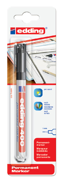 Edding - Marker permanent 400 noir, sur blister