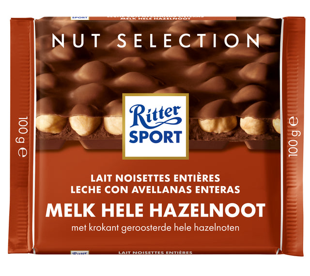 Ritter Sport - Milk au chocolat - Hazelnut de l'hélice 100gr | 10 pièces