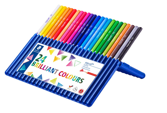 Staedtler - crayon de couleur triangulaire Ergosoft 24 crayons