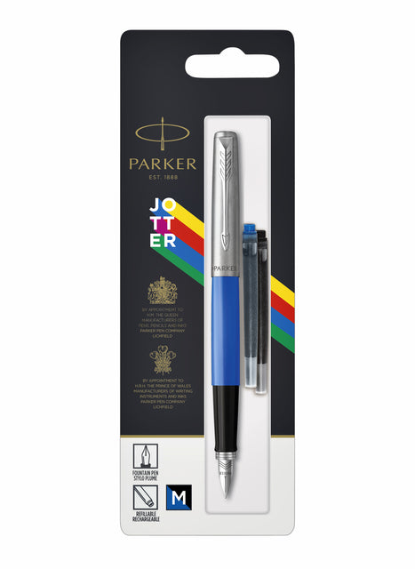 Parker - Jotter Originals vulpen, blauw, op blister