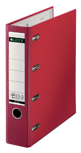 Leitz - Bankordner A4 80mm 2 Mechanismen Rot | 5 Stücke