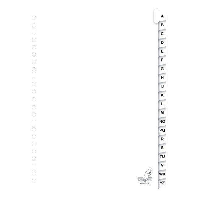 Kangaro - Tabblad kangaro pk420azm a4 23r a-z kart 20dlg wit | 15 stuks