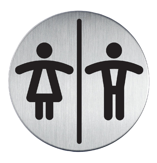 Durable - Infobord pictogram durable toileten d/h rond 83mm | 5 stuks