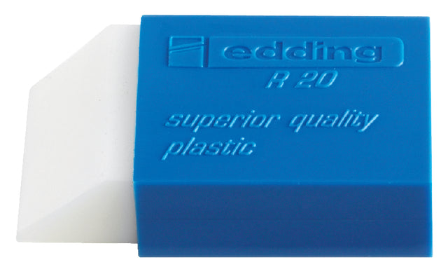 Edding - Gum Edding R20 45x24x10mm en plastique blanc avec porte-bleu | 20 pièces