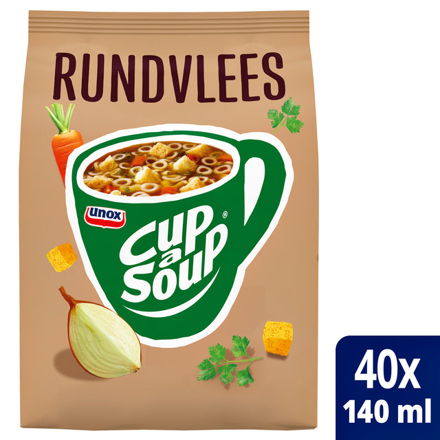 UNOX-CUP-A-A-SOUP-Maschinenbeutel Rindfleisch 140ml | 4 Stücke