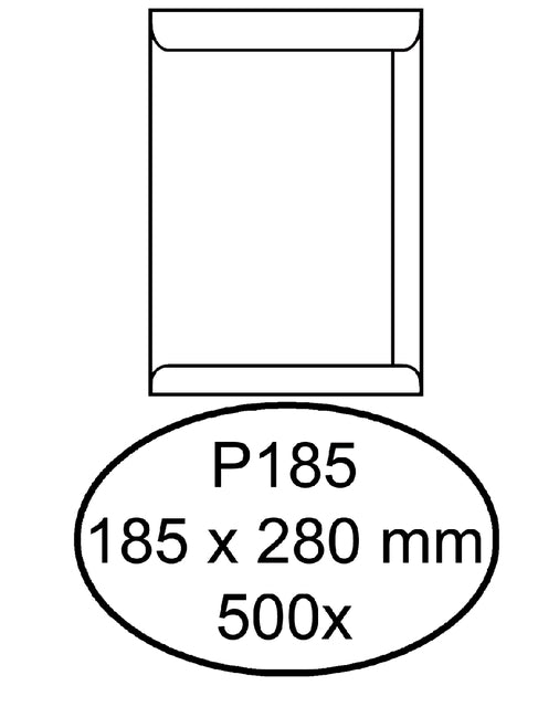 Quantore - Umschlag Tat P185 185x280mm Weiß 500 Stück