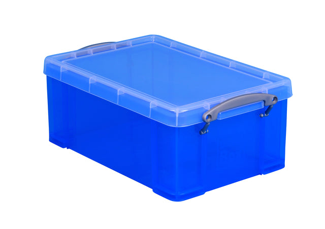 Wirklich nützliche Box - Box Speicherbox 9 Liter, transparent blau