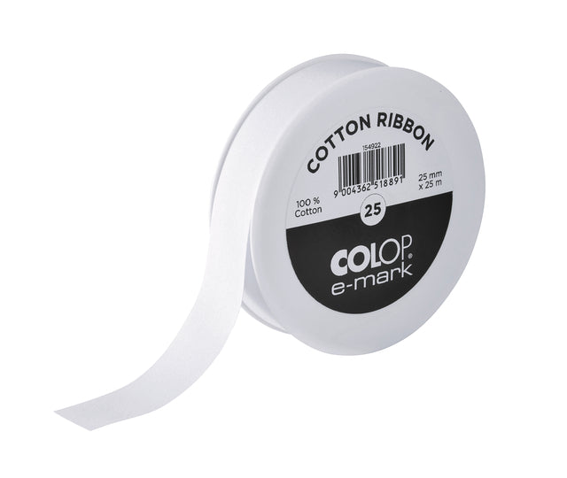 COLOP - TEXT TIME E -MARK COTTON Ruban 25 mm x 25m