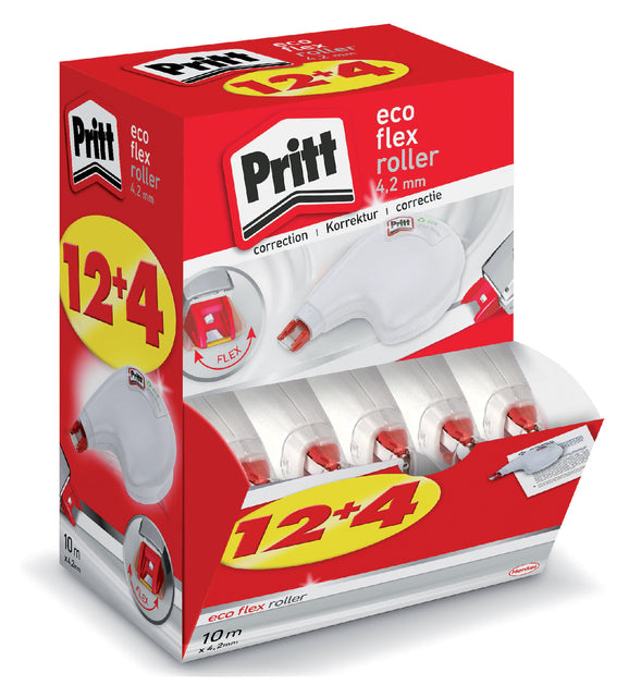 Pritt - Correction Moller Eco Flex, pack de valeurs avec 12 + 4 pièces