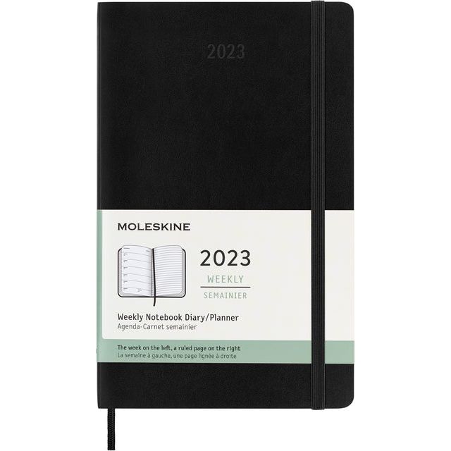 Moleskine - Agenda notitieboek 2023 msk 12mnd large sc zwart