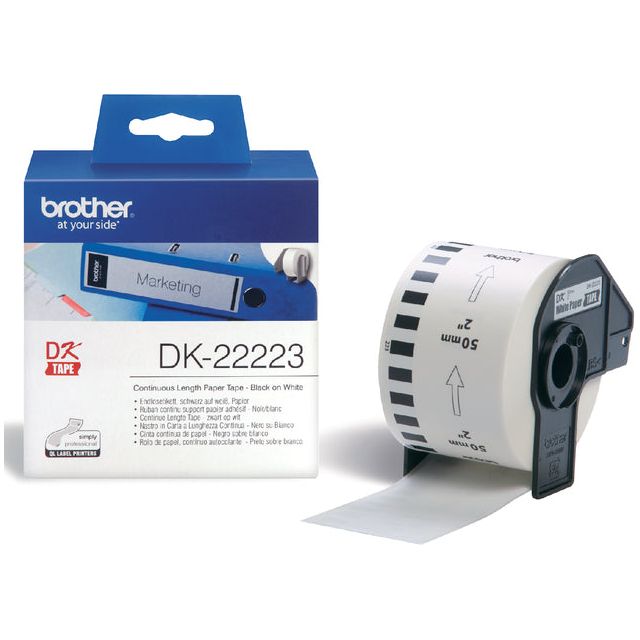 Brother-Babel DK-22223 50 mm de papier blanc thermique de 30 mètres