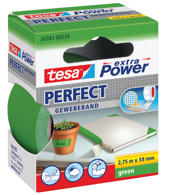 Tesa - Textiele perfect 2.75mx38mm groen