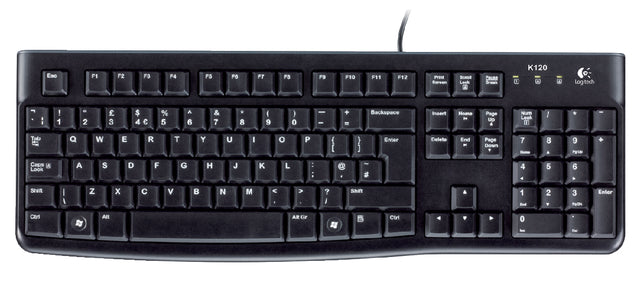 Logitech - Tastatur K120 QWERTY Schwarz