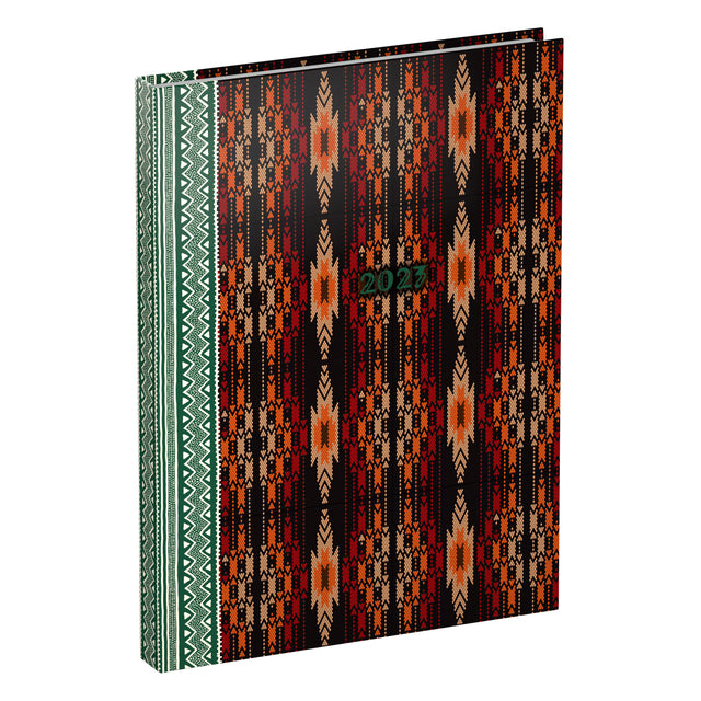 Agenda 2023 110x150 African Chic 7 Tage/2 Seiten Schwarz