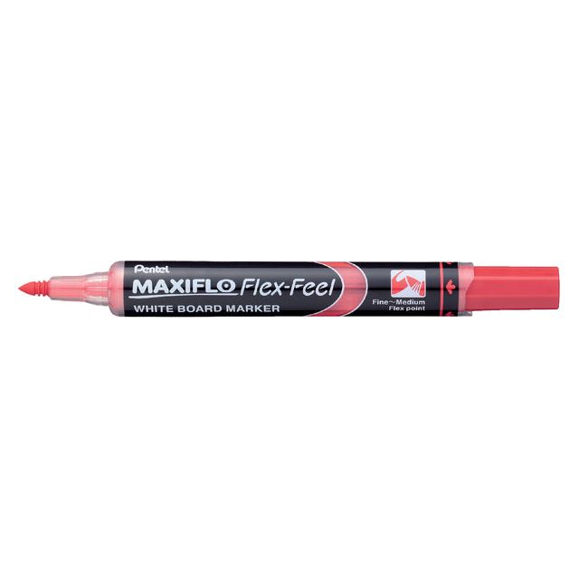 Pentel - Filt Stilt Mwl5sbf Maxiflo Blanche rouge 1-5 mm