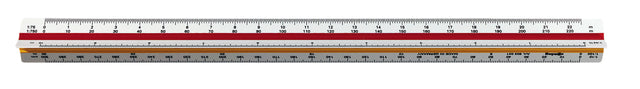 Rotring - Échelle à trois main 1:20; 1:25; 1:50; 1:75; 1: 100 et 1: 125