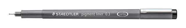 Staedtler - Fineliner Pigment 308 noir 0,3 mm | 10 pièces