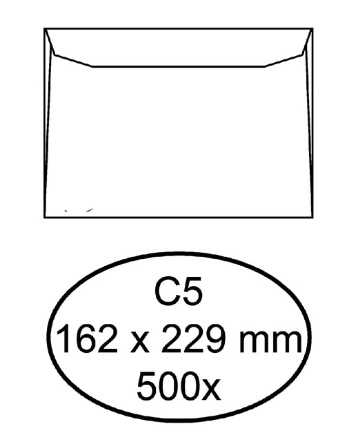 Quantore - Hüllbank C5 162x229mm Weiß 500 Stück