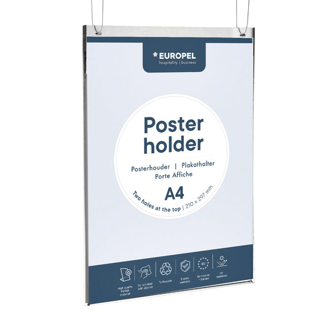 Europel - Posterhouder europel a4 staand glashelder | 10 stuks