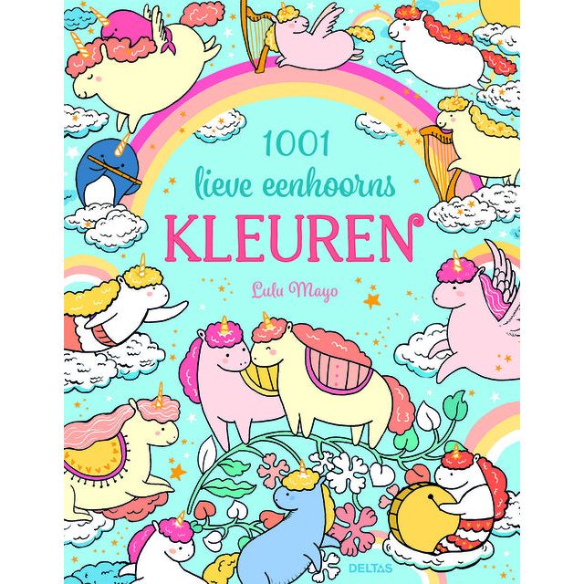 Deltas - Colorbook 1001 süße Einhörner Farbe 1 Stück